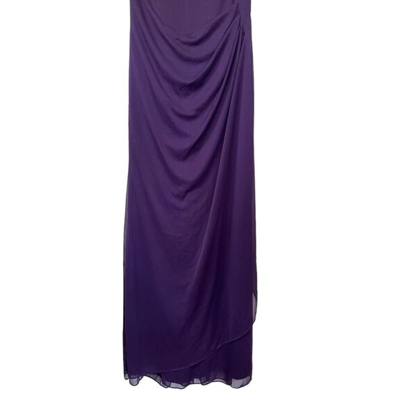 NWT XSCAPE | Beaded Formal Gown in Plum Purple Formal Elegant Long Dress 4P - Picture 10 of 16